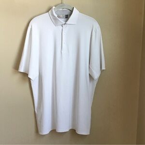 KJUS Men’s Soren White Solid Print Golf Polo Shirt